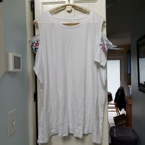 Woman Within Cold Shoulder Tee. Size 3X